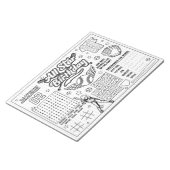 Bloc-note Activité de coloriage d'anniversaire de baseball p (Incliné)