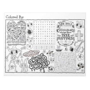 Bloc-note Activité de coloriage pour enfants pour la fête de