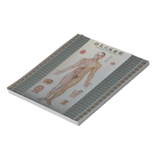 Bloc-note Acupuncture points plein corps avant art (Tourné)
