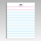 Bloc-note Add Your Name Monogram Extra Wide Ruled Notepad