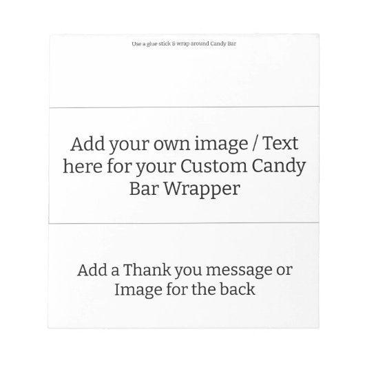 Bloc-note Add your own - Blank Candy Bar Wrapper Party Favor (Devant)
