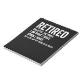 Bloc-note Adjectif À La Retraite Définition Plus Mon Problèm (Tourné)