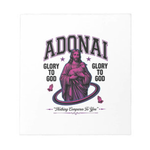 Bloc-note Adonai Gloire à Dieu Vintage Christian Vector Desi