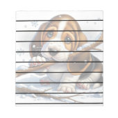 Bloc-note Adorable Chiot tenant un bâton moelleux (Devant)