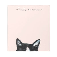 Adorable Curious Peeking Chat et ajouter le nom