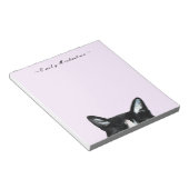 Bloc-note Adorable Curious Peeking Chat et ajouter le nom (Incliné)