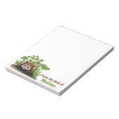 Bloc-note Adorable Panda Rouge Enfants Personnalisés (Tourné)