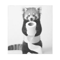 Adorable Panda Roux Tenant du Papier Toilette Mini