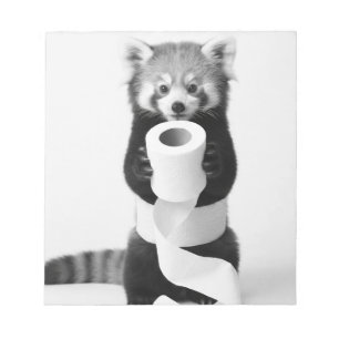 Bloc-note Adorable Panda Roux Tenant du Papier Toilette Mini
