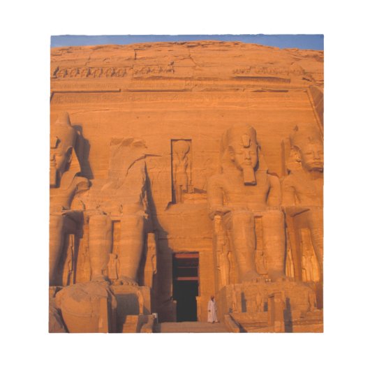 Bloc-note AF, Égypte, Abu Simbel. Façade au coucher du solei (Devant)