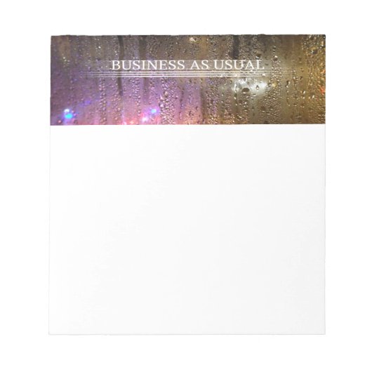 Bloc-note affaires comme d'habitude (Devant)