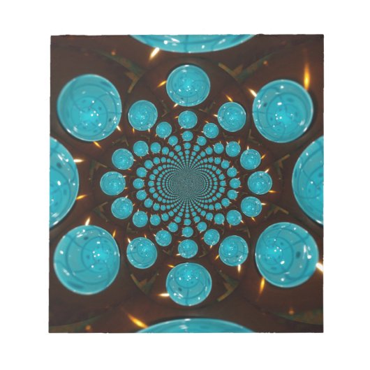 Bloc-note Affichage éclatant des lumières cyanes Kaleidoscop (Devant)