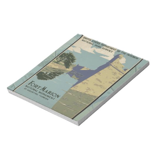 Bloc-note Affiche de Saint-Augustine Floride Spanish Fort Ma (Tourné)