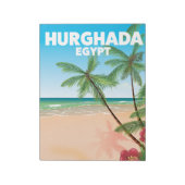 Bloc-note Affiche de voyage à Hurghada Egypte (Tourné)