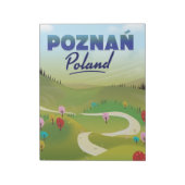 Bloc-note Affiche de voyage à Poznań Pologne. (Tourné)