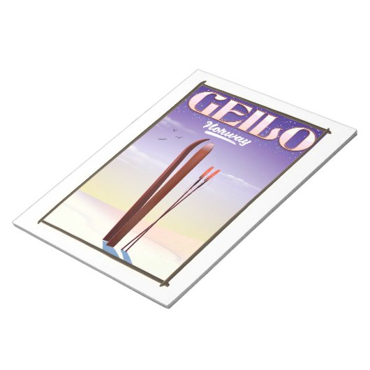 Bloc-note Affiche de voyage à ski Geilo, Norvège (Incliné)