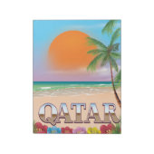 Bloc-note Affiche de voyage au Qatar (Tourné)