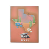 Bloc-note Affiche de voyage au Texas (Tourné)