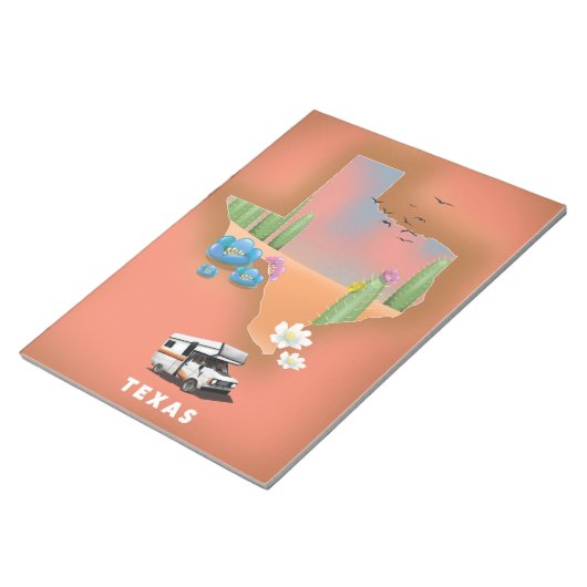 Bloc-note Affiche de voyage au Texas (Incliné)