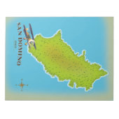 Bloc-note Affiche de voyage carte Elba Italie (Devant)