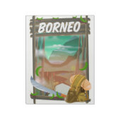 Bloc-note Affiche de voyage dans la jungle de Bornéo (Tourné)
