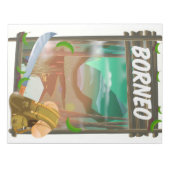 Bloc-note Affiche de voyage dans la jungle de Bornéo (Devant)