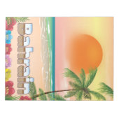 Bloc-note Affiche de voyage de la plage de Bahreïn (Devant)