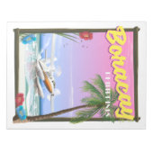 Bloc-note Affiche de voyage de la plage de Boracay Philippin (Devant)