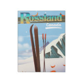 Bloc-note Affiche de voyage de Rossland Canada. (Tourné)