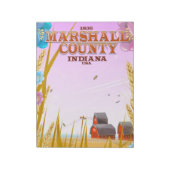 Bloc-note Affiche de voyage du comté de Marshall '1836' Indi (Tourné)