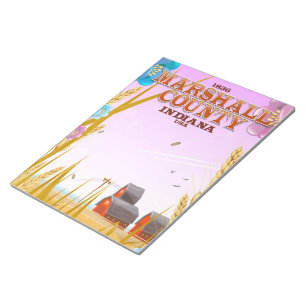 Bloc-note Affiche de voyage du comté de Marshall '1836' Indi