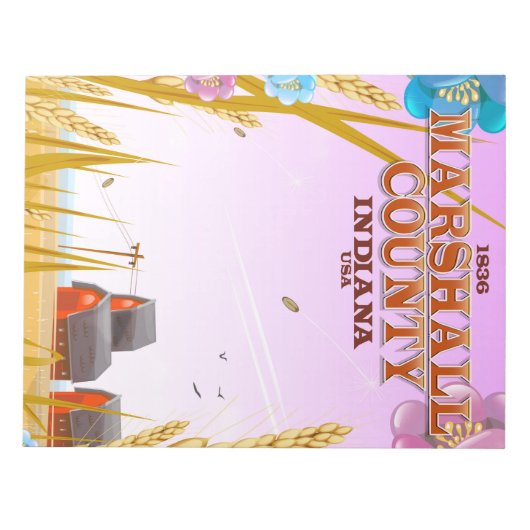 Bloc-note Affiche de voyage du comté de Marshall '1836' Indi (Devant)