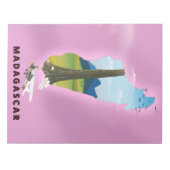 Bloc-note Affiche de voyage illustrée de Madagascar (Devant)