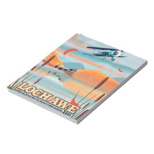 Bloc-note Affiche de voyage Loch Awe Scotland (Tourné)