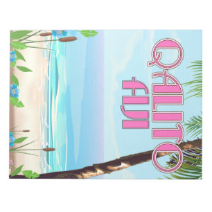 Bloc-note Affiche de voyage Qalito Fiji