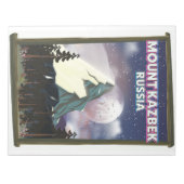 Bloc-note Affiche de voyage russe du Mont Kazbek. (Devant)