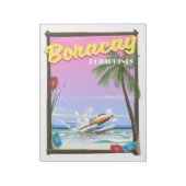 Bloc-note affiche de voyage sur la plage de Boracay aux Phil (Tourné)
