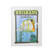 Bloc-note Affiche de voyage tropical à Brisbane Australie (Tourné)