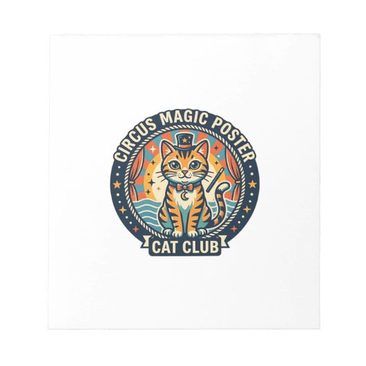 Bloc-note Affiche Magie de Cirque Chat Mignon Design - Cirqu (Devant)
