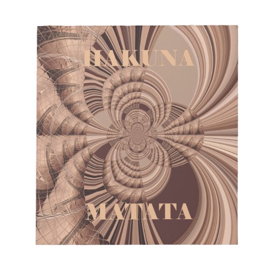 Bloc-note African Hakuna Matata Fractal Art Print/Graphic (Devant)