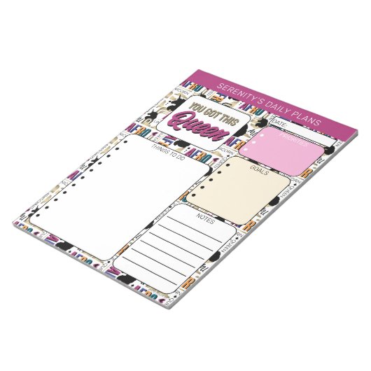 Bloc-note Afro Unicorn Bold Pattern (Incliné)