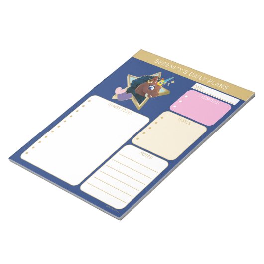 Bloc-note Afro Unicorn Magical Star (Incliné)