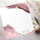 Bloc-note Agate De Broussage rose Et De Parties scintillant 