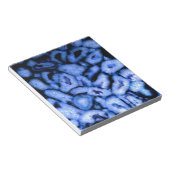 Bloc-note Agate de quartz bleu, Geodes bleues, motif abstrai (Incliné)