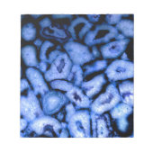 Bloc-note Agate de quartz bleu, Geodes bleues, motif abstrai (Devant)