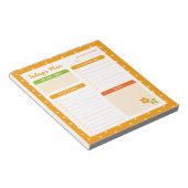 Bloc-note Agenda quotidien à pois fleuris (Incliné)