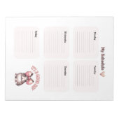Bloc-note Agenda quotidien Blush Rose pour planifier mes tâc (Devant)