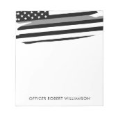 Bloc-note Agent correctionnel personnalisé de ligne mince d' (Devant)