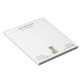 Bloc-note Agent immobilier à porte verte aquarelle (Incliné)