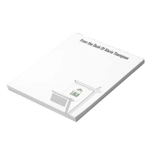 Bloc-note Agent immobilier Ajoutez votre logo Simple entrepr (Tourné)